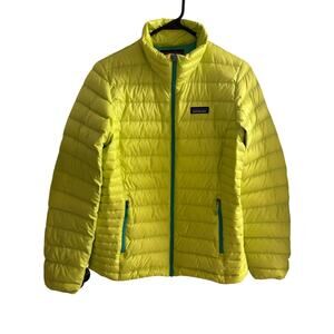 Patagonia Common Threads Pship Women's Goose Down Puffer Neon Yellow Size Medium